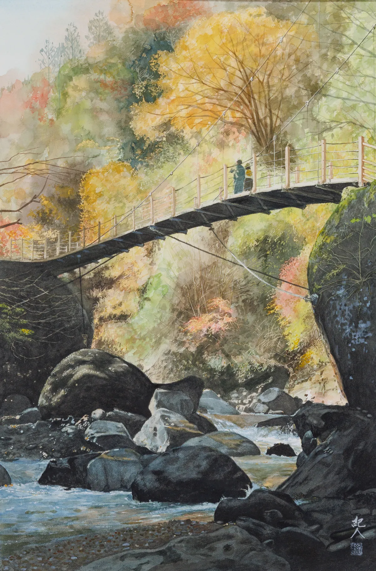 作品名　紅葉の大柳川渓谷
