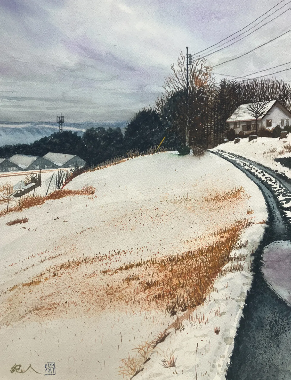 雪解けの朝 制作過程3